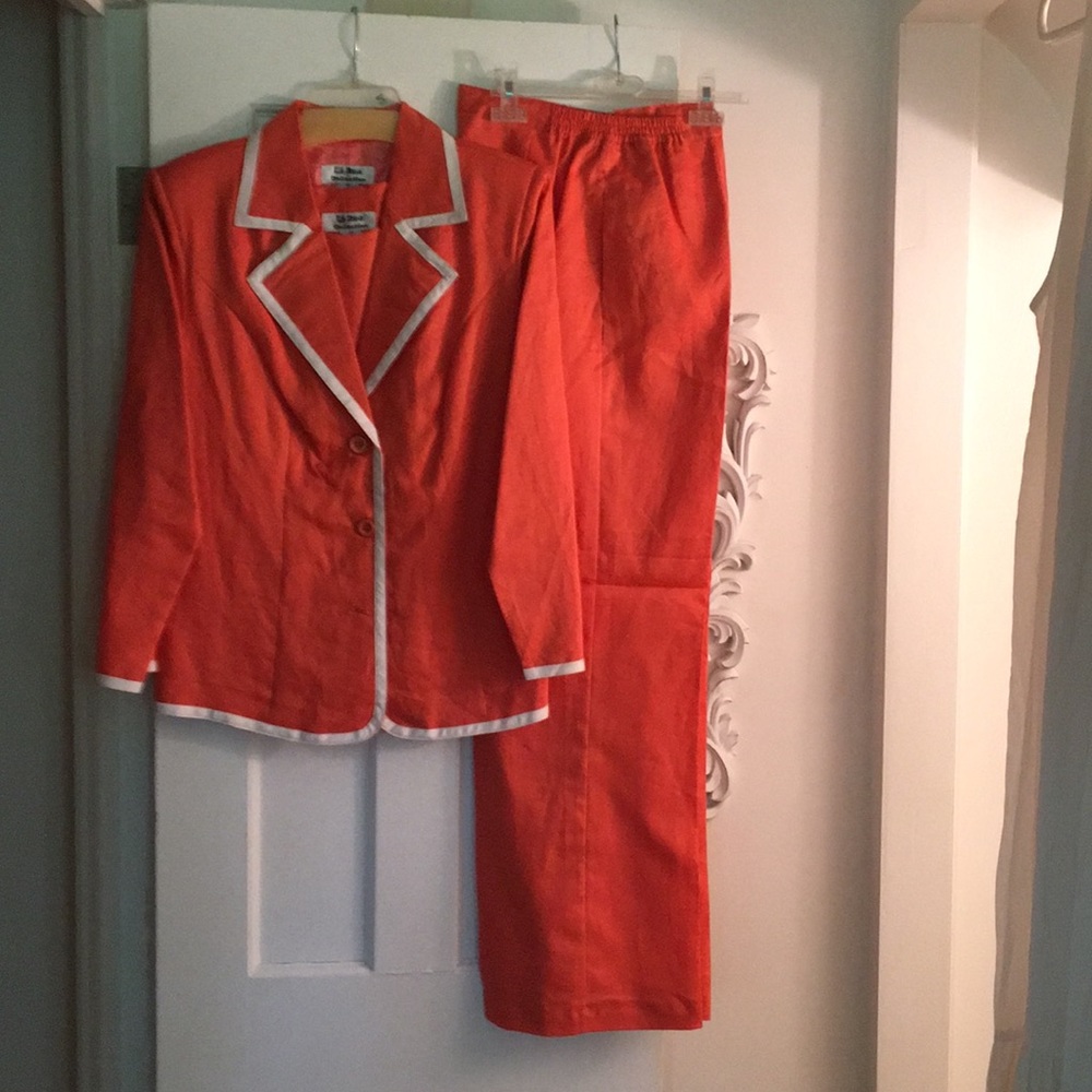 Three piece linen suit